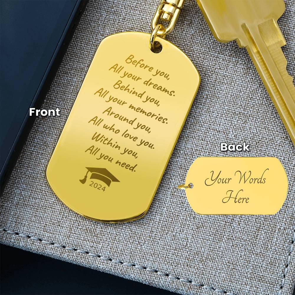 Graduation Class of 2024 Personalized Engraved Keychain