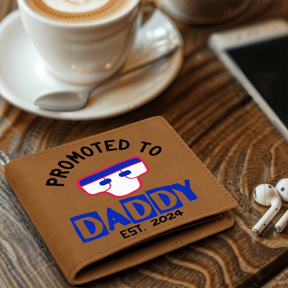 Promoted to Daddy 2024 Leather Wallet