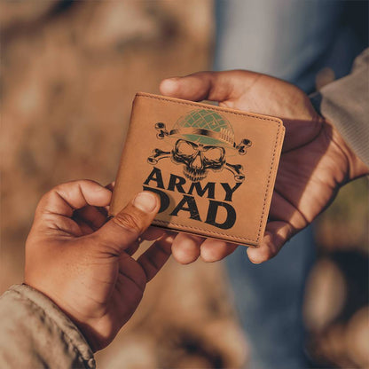 Army Dad Graphic Custom Leather Wallet