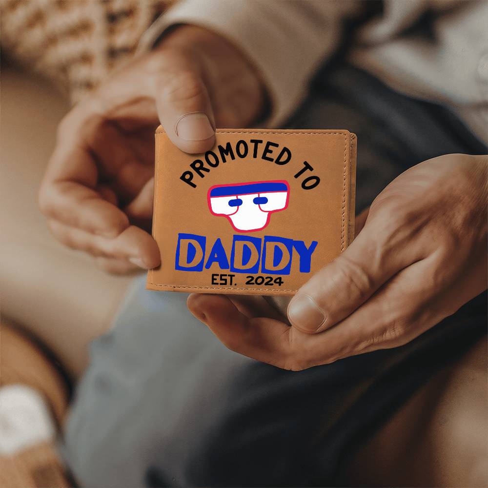 Promoted to Daddy 2024 Leather Wallet