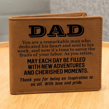 Dad Retirement Gift Leather Wallet