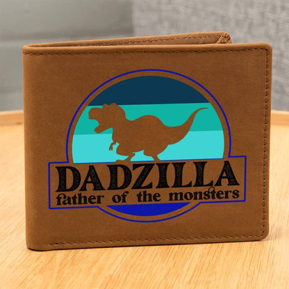 Dadzilla Leather Wallet Gift for Father