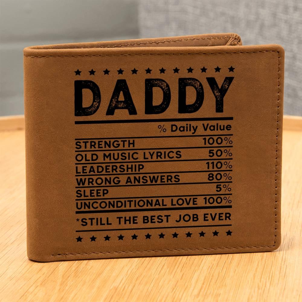 Dad Recipe Leather Wallet Father Gift