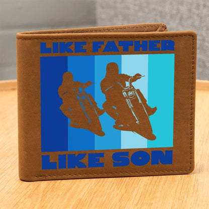 Like Father Like Son Motorcycle Leather Wallet