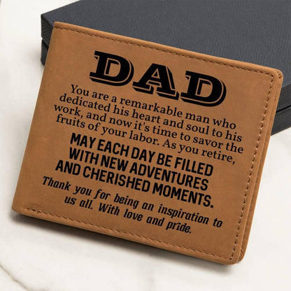 Dad Retirement Gift Leather Wallet