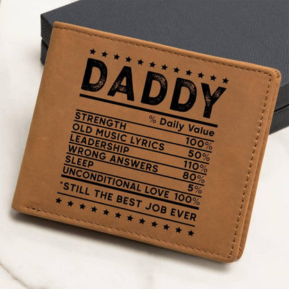 Dad Recipe Leather Wallet Father Gift