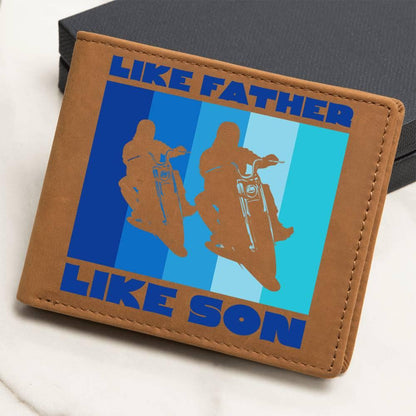 Like Father Like Son Motorcycle Leather Wallet