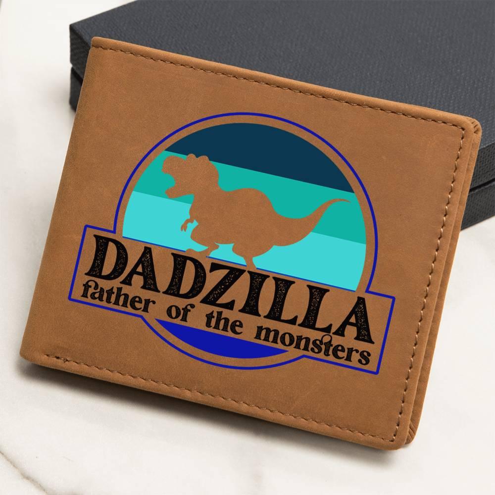 Dadzilla Leather Wallet Gift for Father