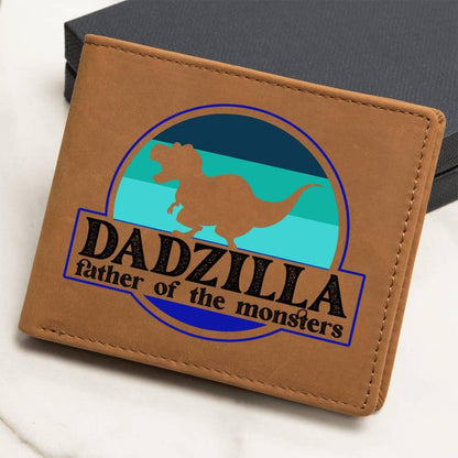 Dadzilla Leather Wallet Gift for Father