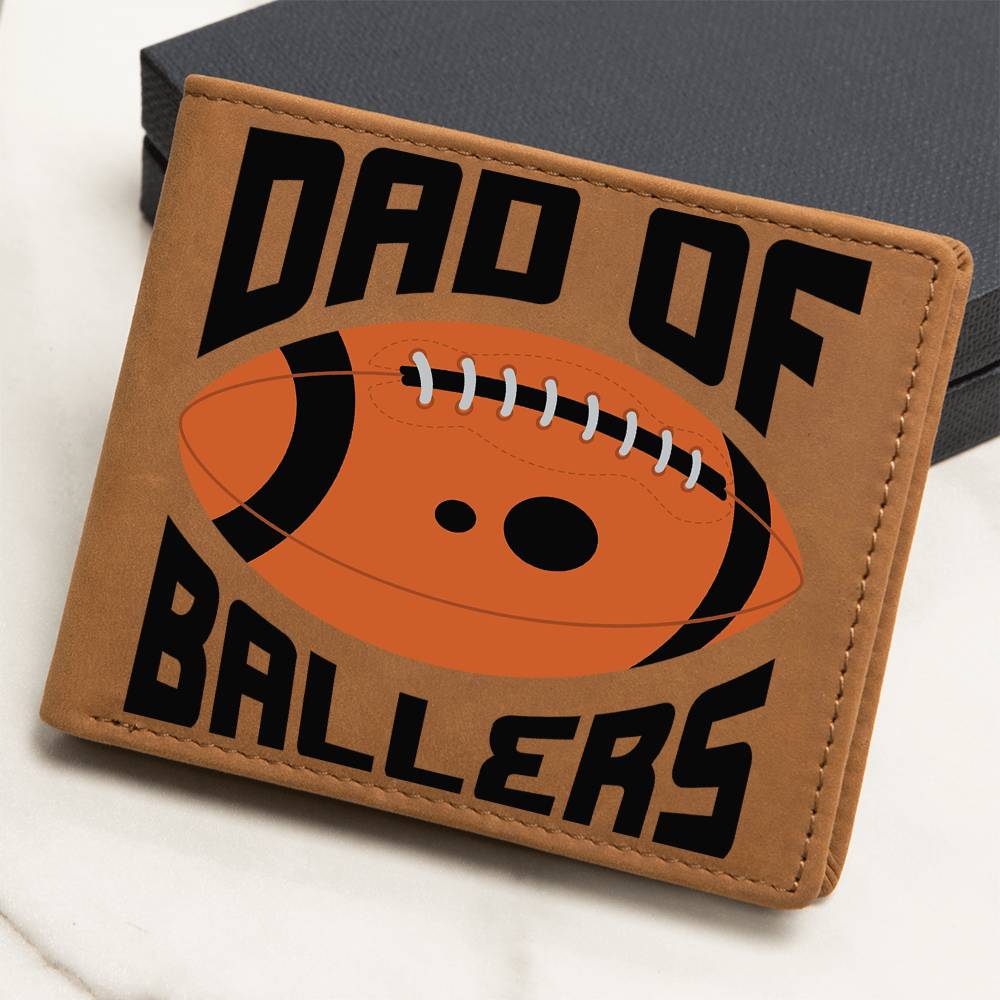 Dad of Ballers Leather Wallet
