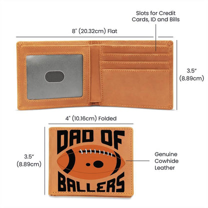 Dad of Ballers Leather Wallet