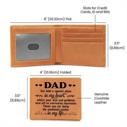 Dad Gift You Hold a Special Place in my Heart Leather Wallet