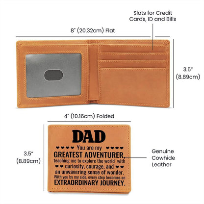 Gift for Dad You Are My Greatest Adventurer Leather Wallet