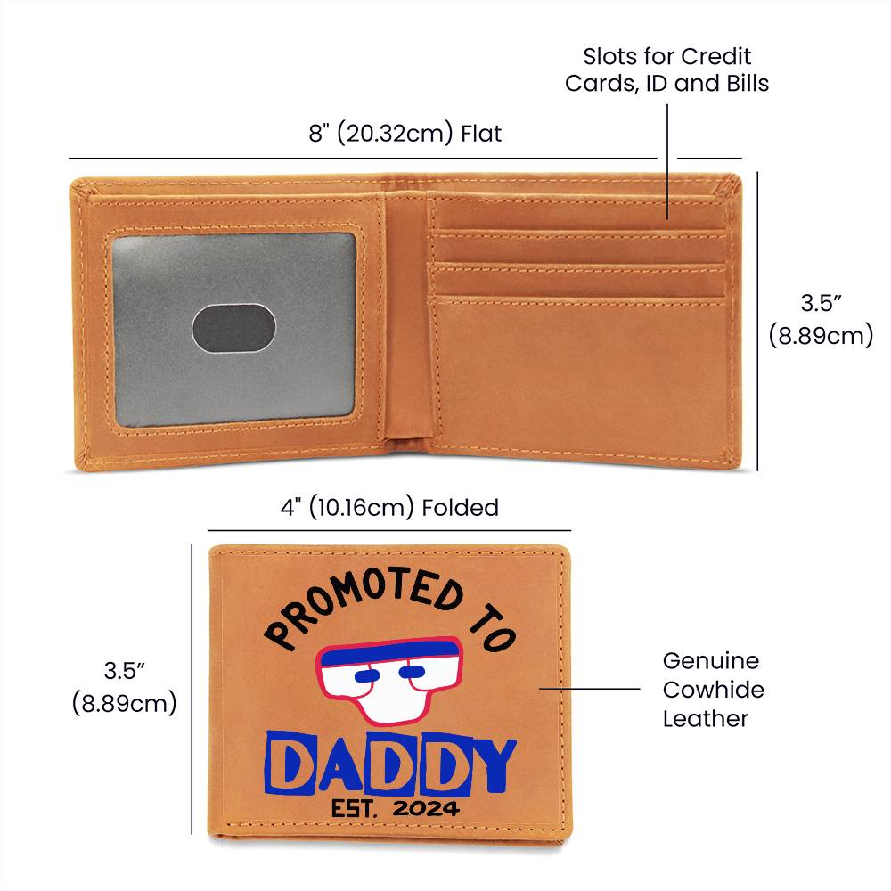 Promoted to Daddy 2024 Leather Wallet