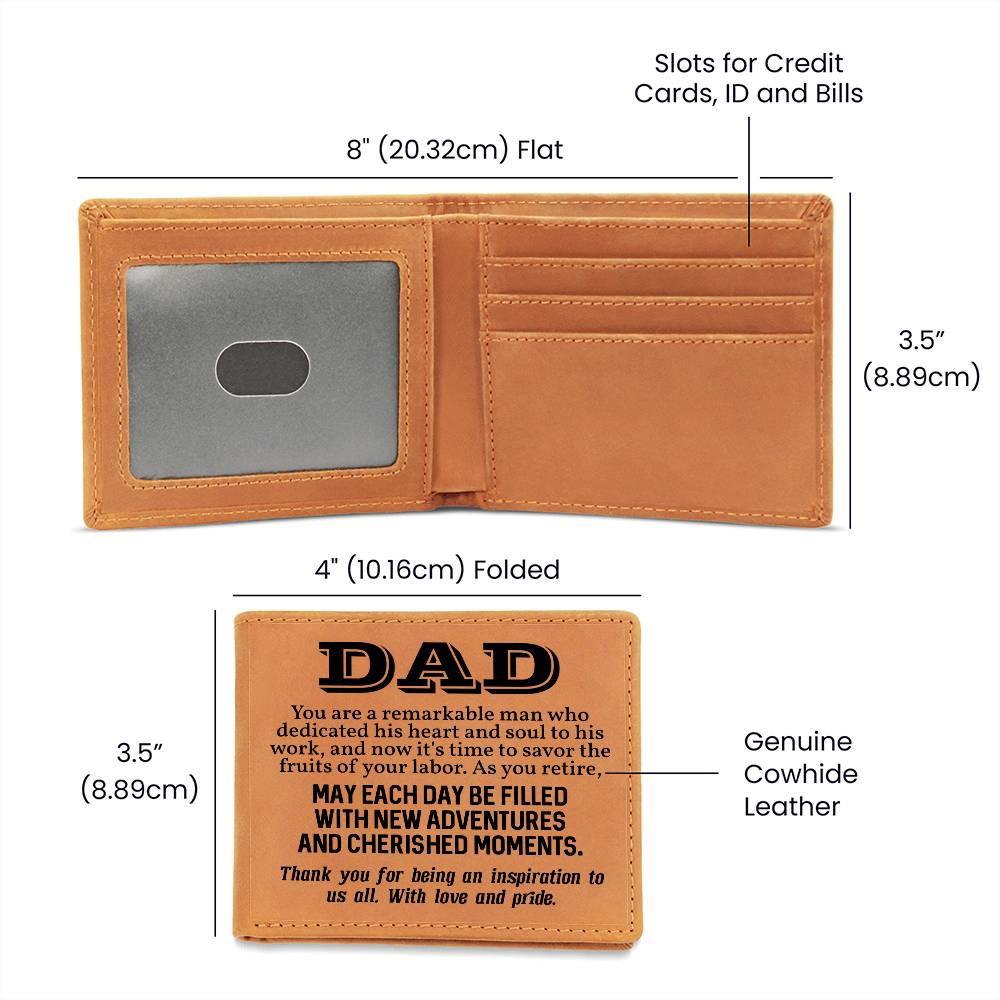 Dad Retirement Gift Leather Wallet