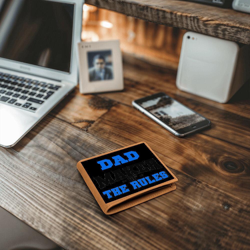 DAD - Maker of the Rules Personalized Leather Wallet