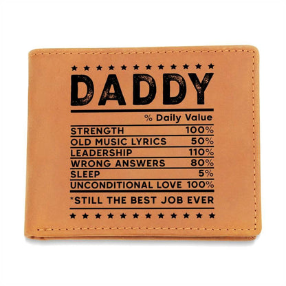 Dad Recipe Leather Wallet Father Gift