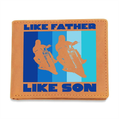 Like Father Like Son Motorcycle Leather Wallet