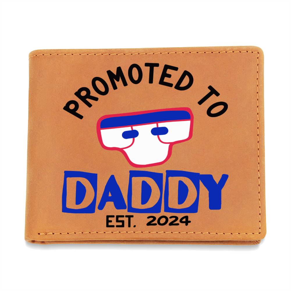 Promoted to Daddy 2024 Leather Wallet