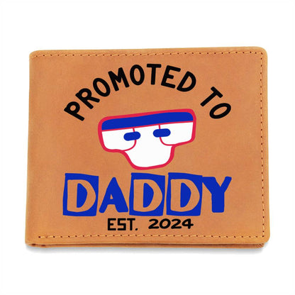 Promoted to Daddy 2024 Leather Wallet