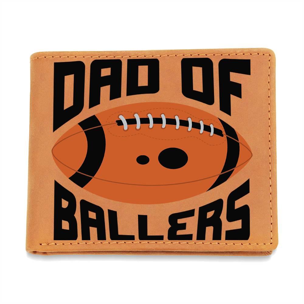 Dad of Ballers Leather Wallet