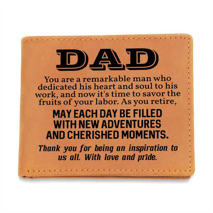 Dad Retirement Gift Leather Wallet