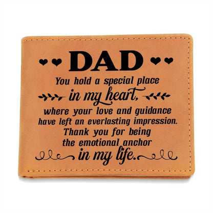 Dad Gift You Hold a Special Place in my Heart Leather Wallet