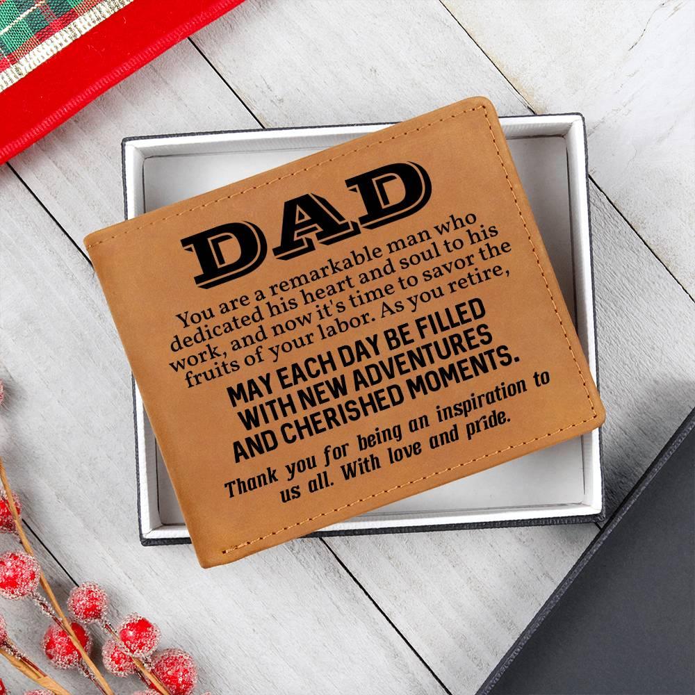 Dad Retirement Gift Leather Wallet