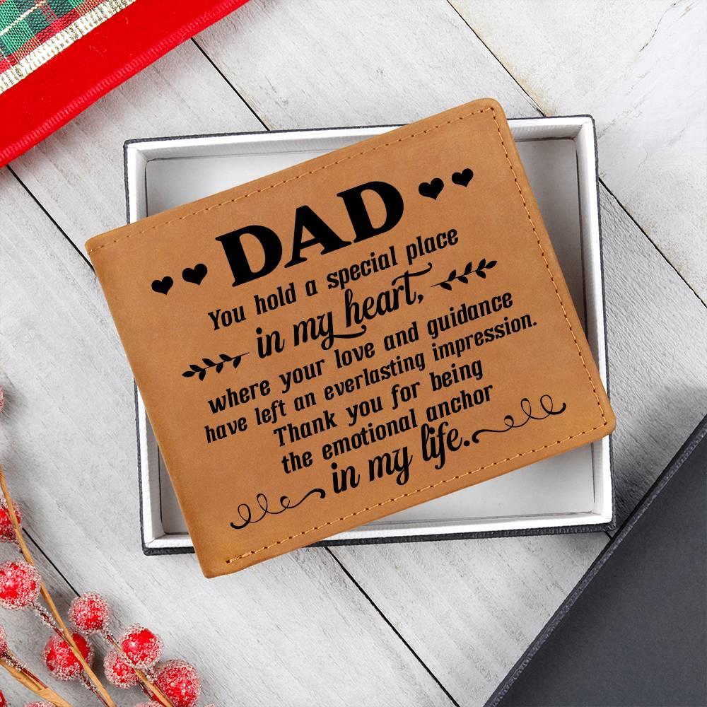 Dad Gift You Hold a Special Place in my Heart Leather Wallet