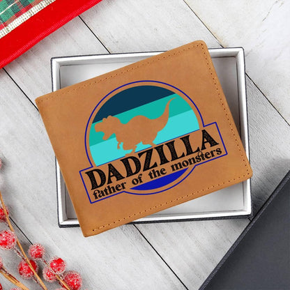 Dadzilla Leather Wallet Gift for Father