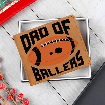 Dad of Ballers Leather Wallet