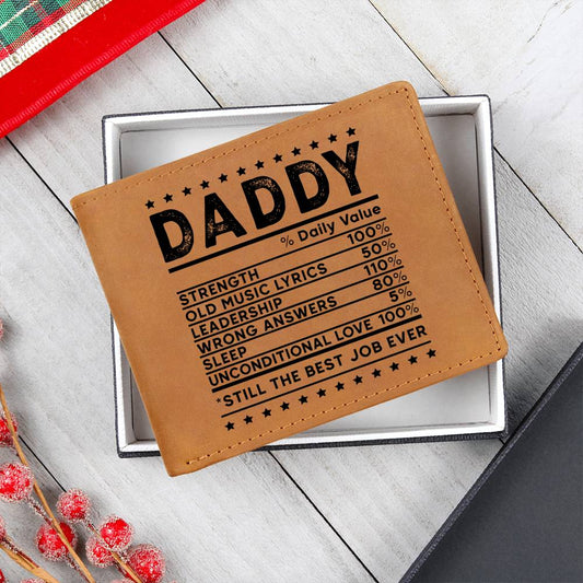 Dad Recipe Leather Wallet Father Gift
