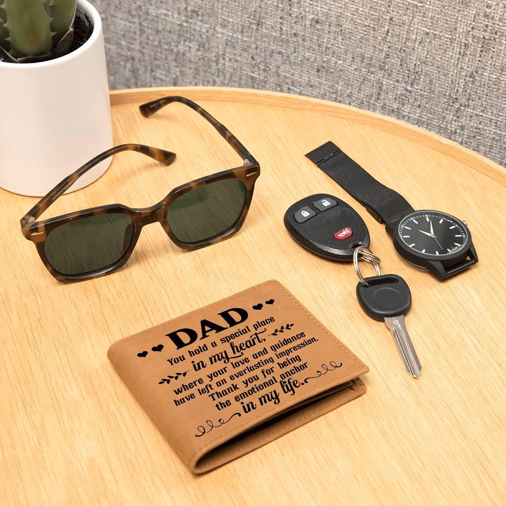 Dad Gift You Hold a Special Place in my Heart Leather Wallet