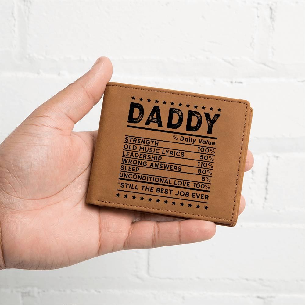 Dad Recipe Leather Wallet Father Gift