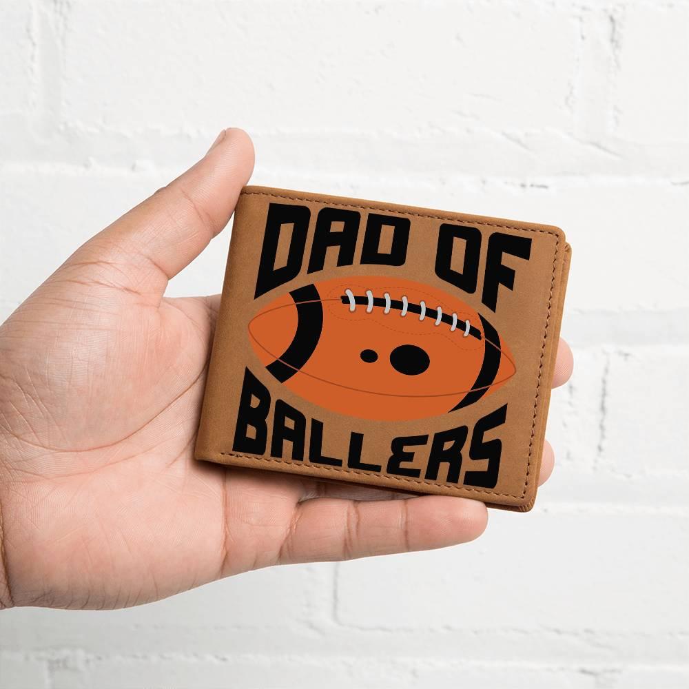 Dad of Ballers Leather Wallet