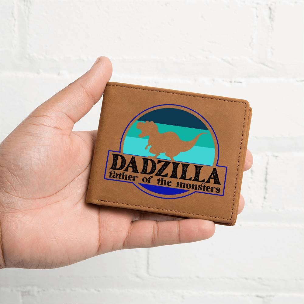 Dadzilla Leather Wallet Gift for Father