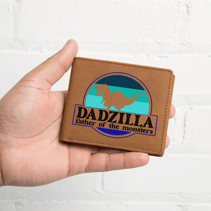 Dadzilla Leather Wallet Gift for Father