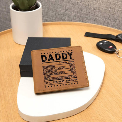 Dad Recipe Leather Wallet Father Gift