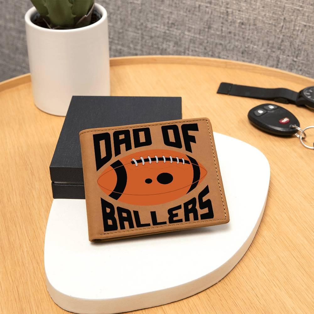 Dad of Ballers Leather Wallet