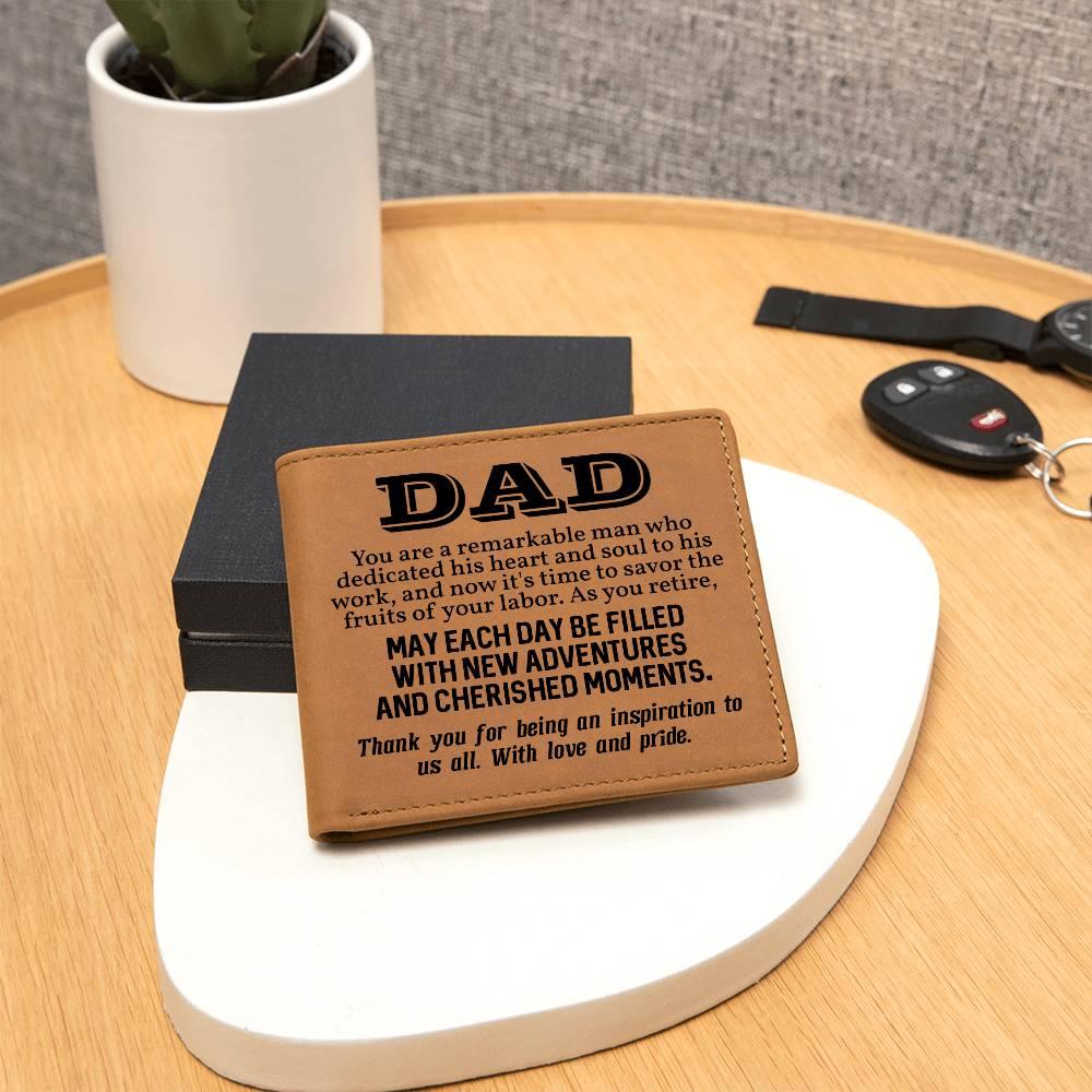 Dad Retirement Gift Leather Wallet