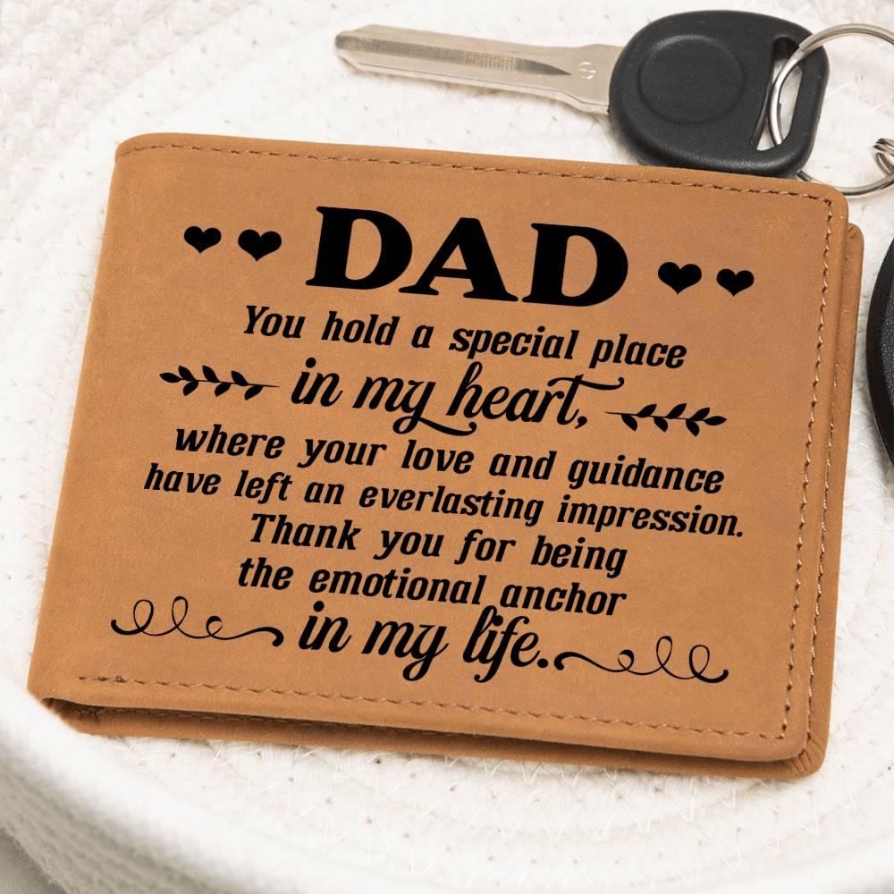 Dad Gift You Hold a Special Place in my Heart Leather Wallet