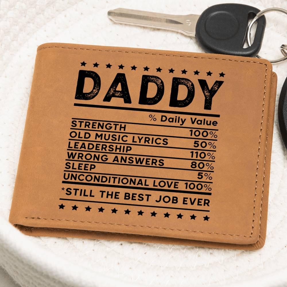 Dad Recipe Leather Wallet Father Gift