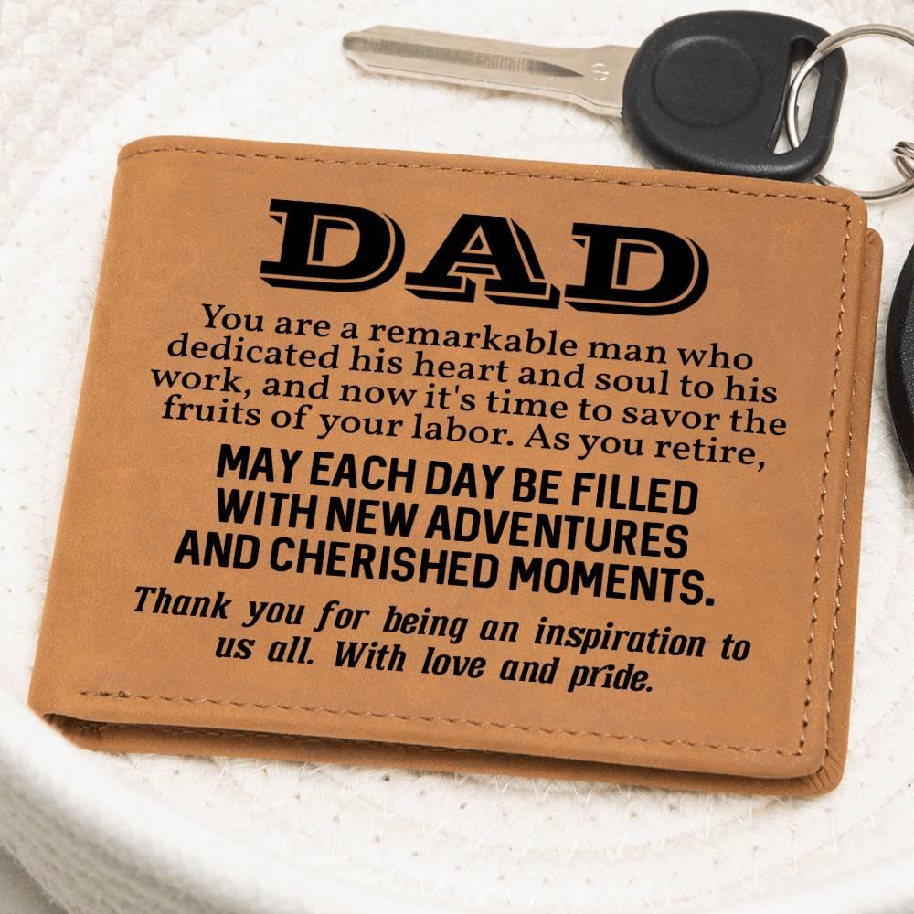 Dad Retirement Gift Leather Wallet