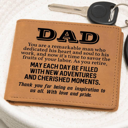 Dad Retirement Gift Leather Wallet