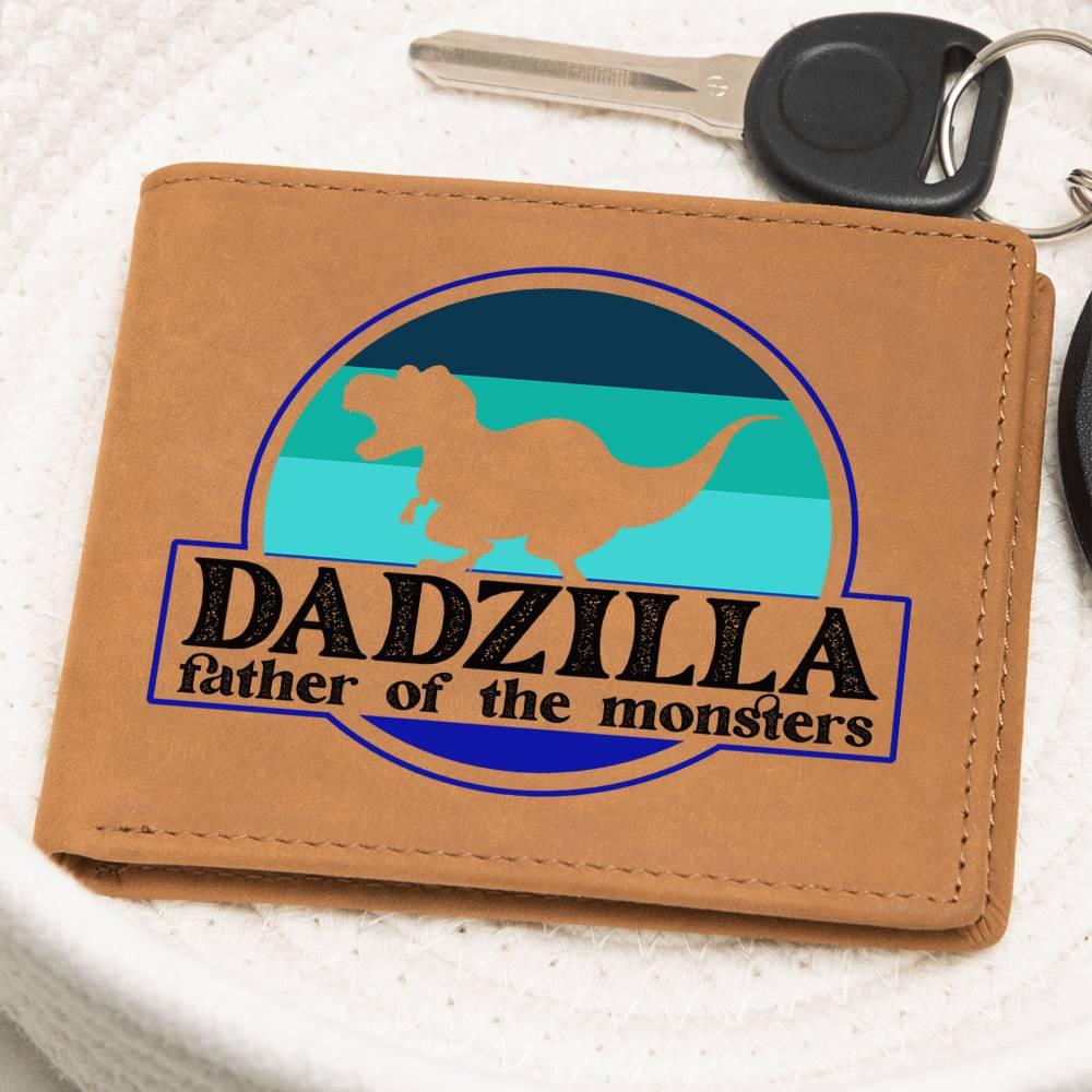 Dadzilla Leather Wallet Gift for Father