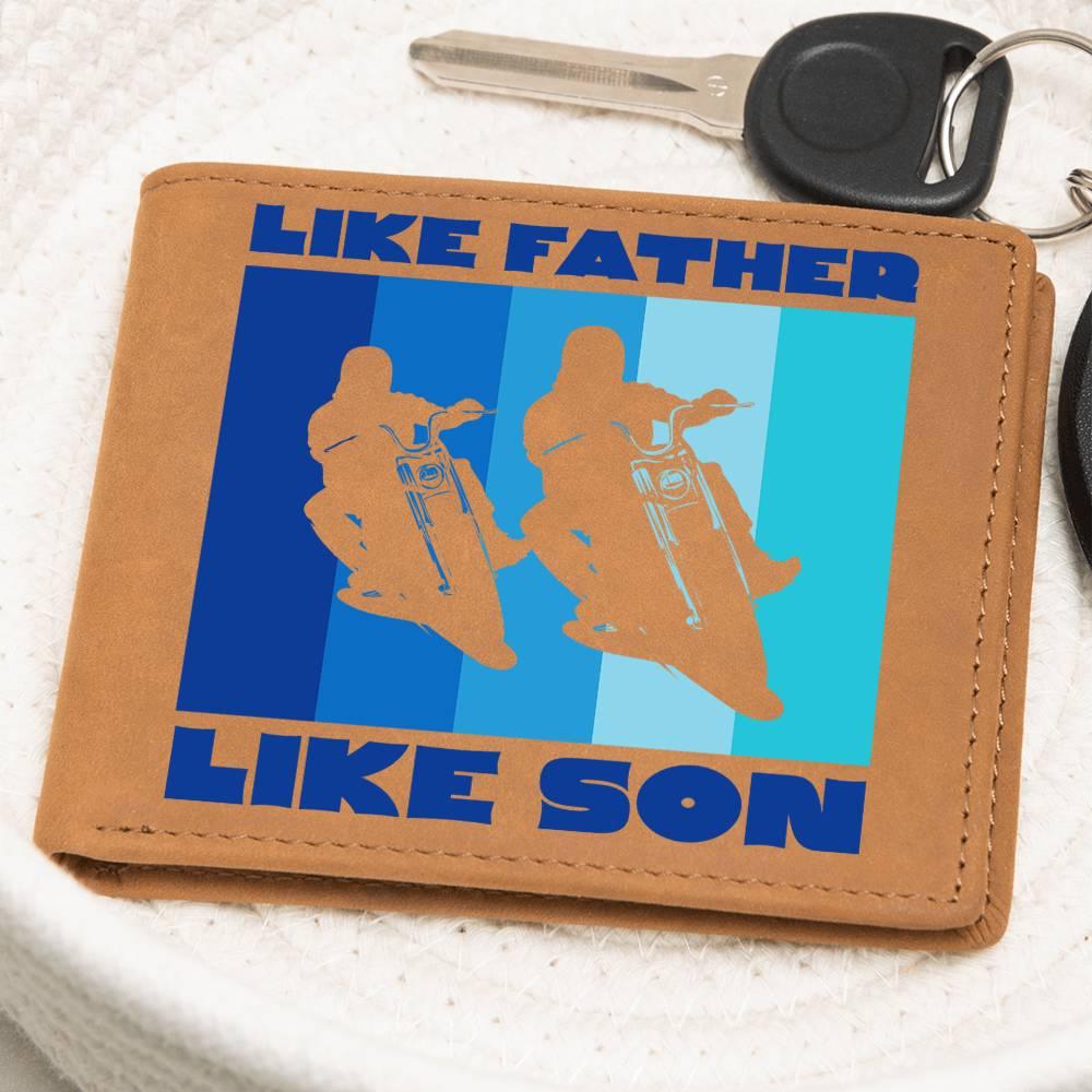 Like Father Like Son Motorcycle Leather Wallet