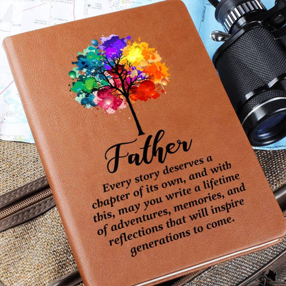 Gift for Father - Every Story Deserves a Chapter Leather Journal