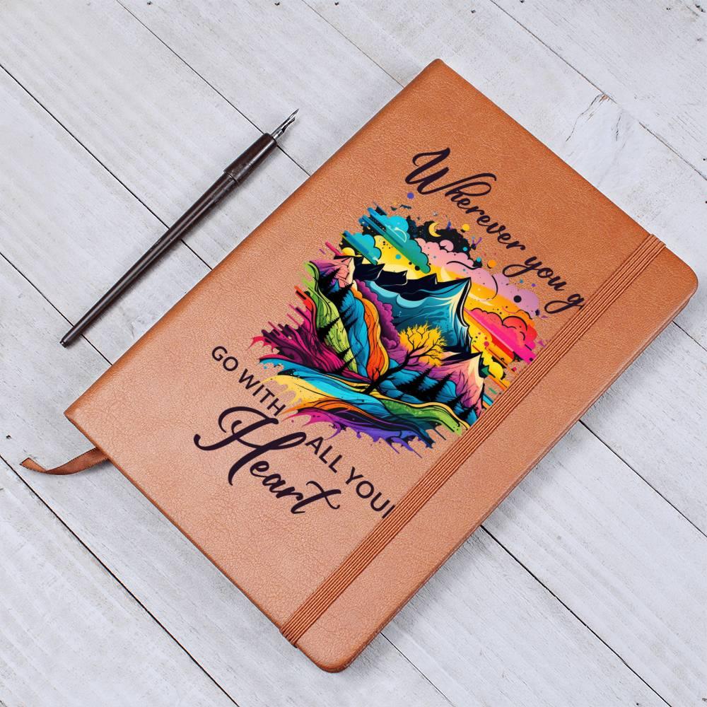 Wherever You Go, Go with all Your Heart Leather Journal