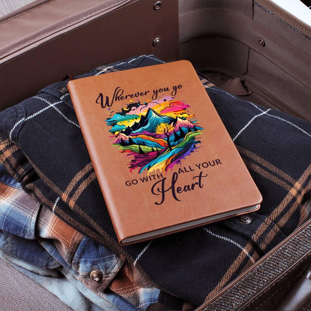 Wherever You Go, Go with all Your Heart Leather Journal