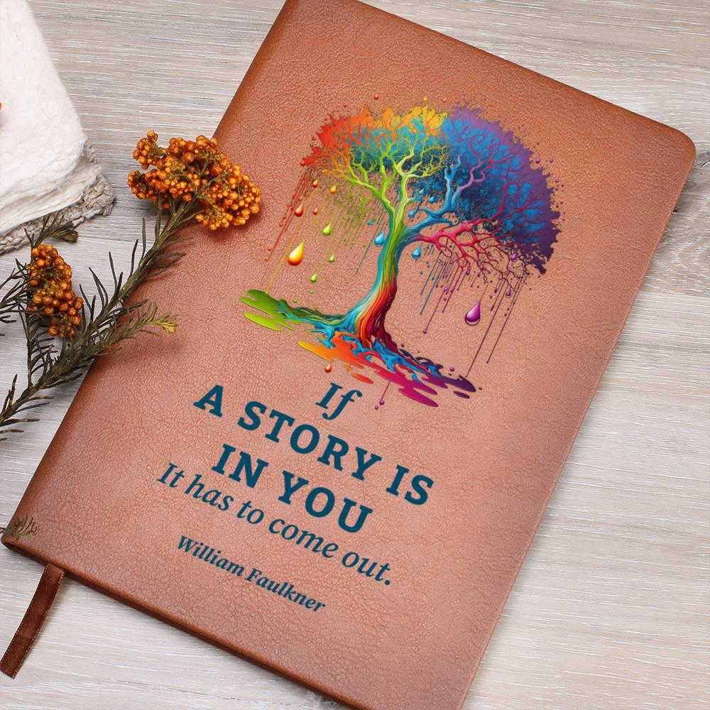 If a Story is in You, It Has to Come Out - Leather Journal